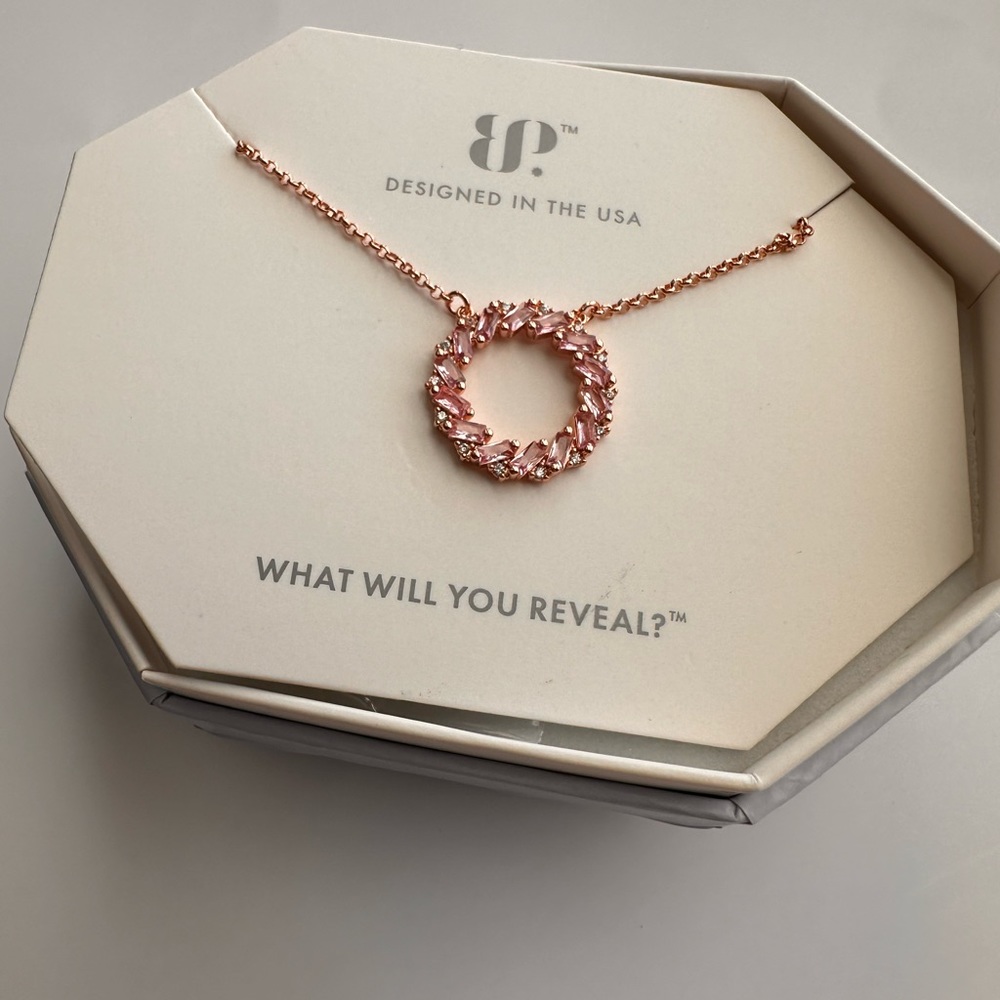 🌞PRICE DROP 🌞Pink Corundum | Rose Gold | Bomb Party | Necklace